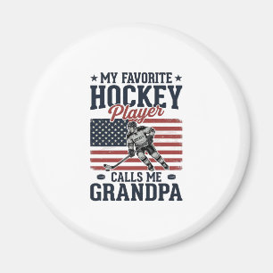 Aimant Joueur de hockey préféré m'appelle grand-père vint