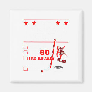 Aimant Joueur de hockey sur glace 80e anniversaire parfai