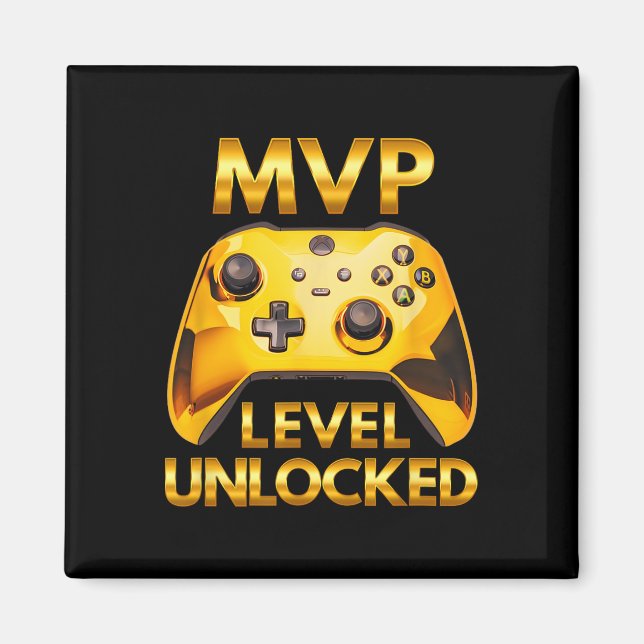 Aimant Joueur de jeu vidéo niveau MVP débloqué C doré (Devant)