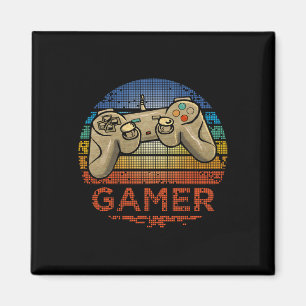Aimant Joueur de jeux vidéo rétro Gamer garçons filles ad