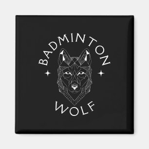 Aimant Joueur de loup de badminton Raquette de sports de
