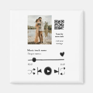 Aimant Joueur de musique couple personnalisé amour q r co