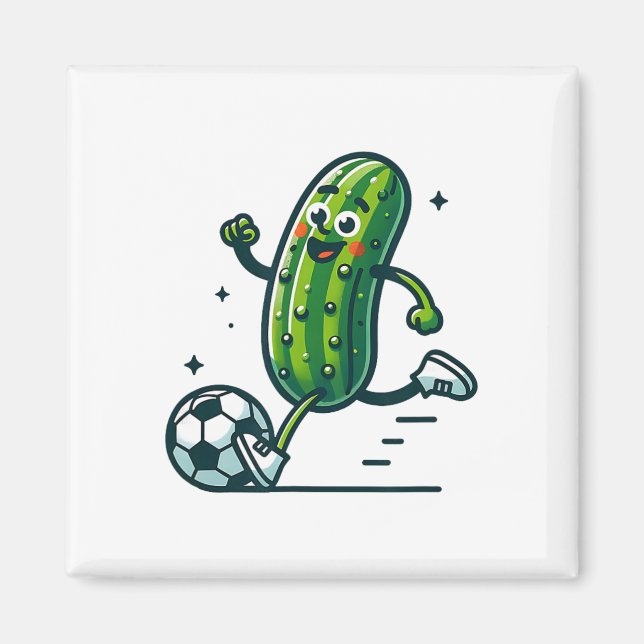 Aimant Joueur de pickle drôle de Byll coup de pied concom (Devant)