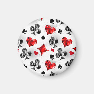 Aimant Joueur de poker Joueur de cartes de jouer costumes