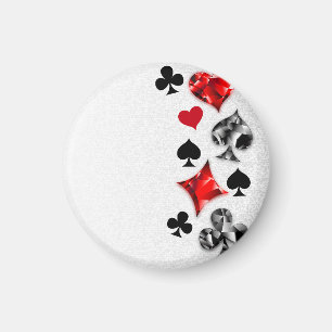 Aimant Joueur de poker Joueur de cartes de jouer costumes