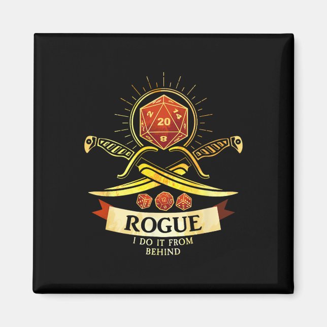 Aimant Joueur de Rpg Fantastique Voyou Cl  (Devant)