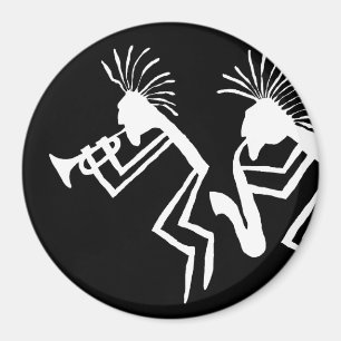 Aimant Joueur de trompette Kokopelli Petroglyphe