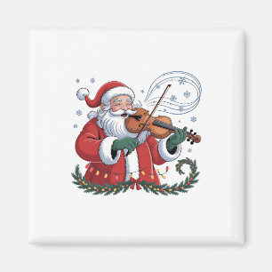 Aimant Joueur de violon Santa violoniste Musique de Noël