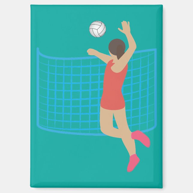 Aimant Joueur de volley-ball (Recto)