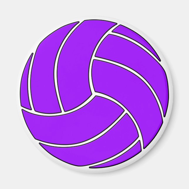 Aimant Joueur/entraîneur de volleyball pourpre personnali (Devant)