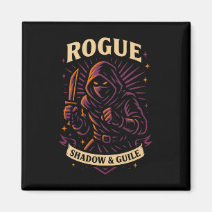 Aimant Joueur Rpg Rogue D20 Dés Fou Nerd Hommes Femmes En