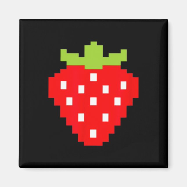 Aimant Joueur vidéo fraise 1 (Devant)