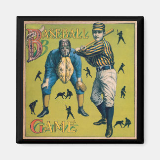 Aimant Joueurs de baseball de sport vintage au match à do