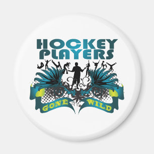 Aimant Joueurs de hockey fous