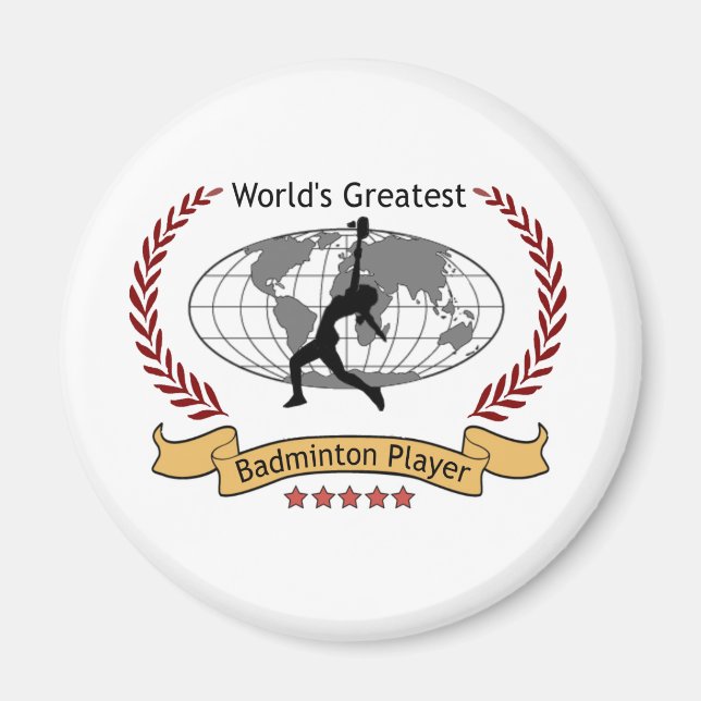 Aimant Joueuse de badminton la plus grande du monde (femm (Devant)