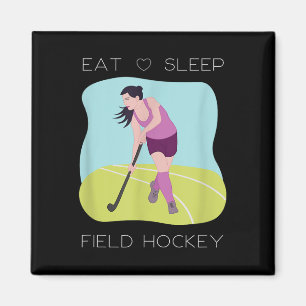 Aimant Joueuse de hockey sur gazon en salle filles entraî