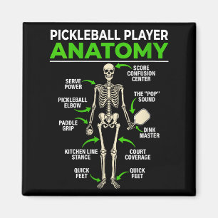Aimant Joueuse de pickleball anatomie drôle dink pickle