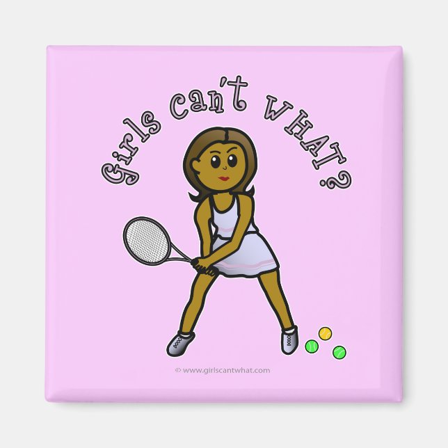 Aimant Joueuse de tennis foncé (Devant)