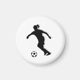 Aimant Joueuse TAG de soccer (Femme) - White-R