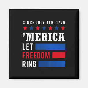 Aimant Jour 4 Juillet Etats-Unis Drapeau Amérique Laisser