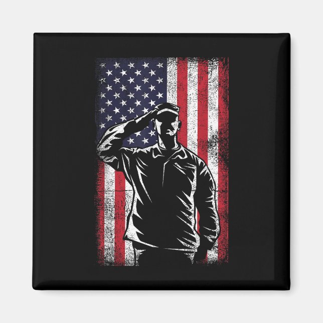 Aimant Jour commémoratif du Drapeau américain (Devant)