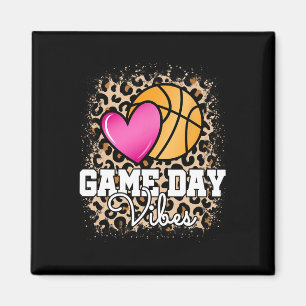 Aimant Jour de jeu Basketball Empreinte de léopard Femmes