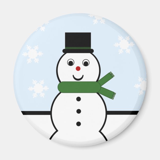 Aimant Jour de la neige Magnat Snowman (Devant)