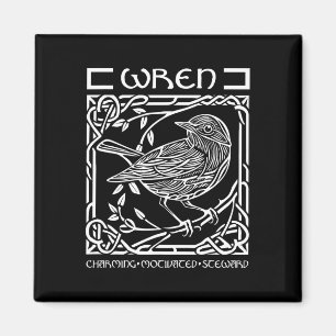 Aimant Jour de la Saint Patrick Celtic Knot Zodiac Wren J