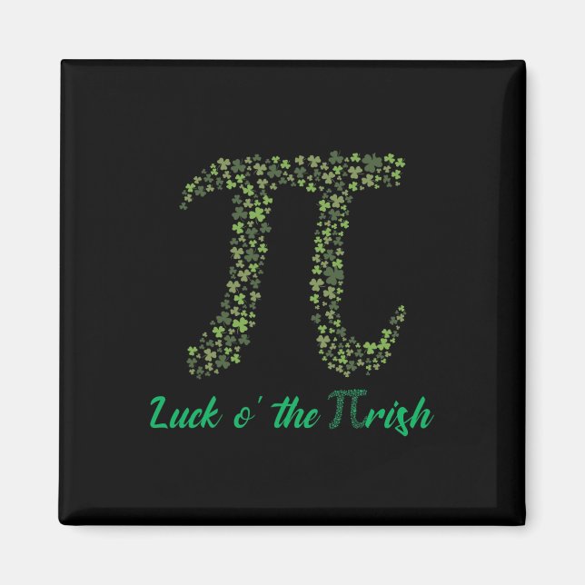 Aimant Jour de la Saint Patrick Drôle Pi Luck O'Les Cadea (Devant)