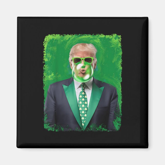 Aimant Jour de la Saint Patrick Drôle Trump 47ème préside (Devant)