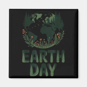 Aimant Jour de la terre mignon nature et planète pour tou