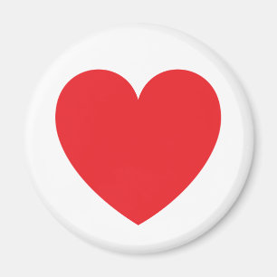 Aimant Jour de l'amour du coeur rouge ou de la Valentines
