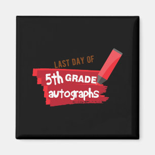 Aimant Jour De L'École Autographe Élémentaire 5e Année Gr