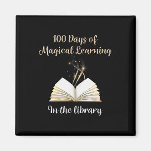 Aimant Jour De L'École Bibliothèque Magique Apprentissage