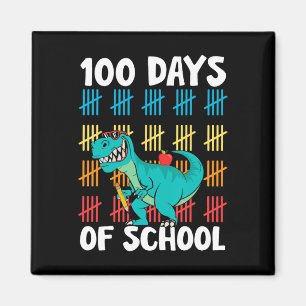Aimant Jour De L'École Enseignants Enfants Garçons Dino J
