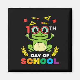 Aimant Jour De L'École Grenouille 100 Jours Enseignant Sm