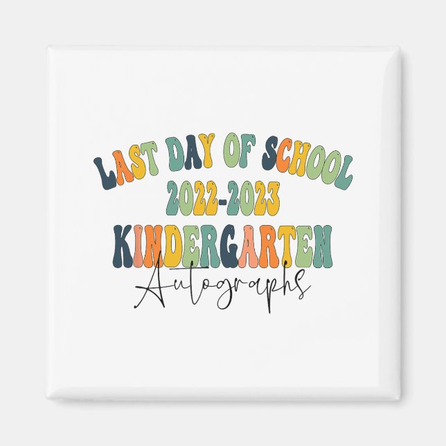 Aimant Jour De L'École maternelle Autographes 2023 (Devant)