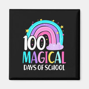 Aimant Jour De L'École Rainbow Magical 100 Jours De L'Éco