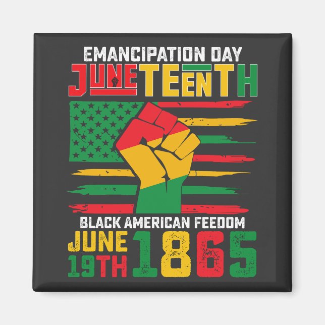Aimant Jour de l'émancipation de Juneteenth Liberté des N (Devant)