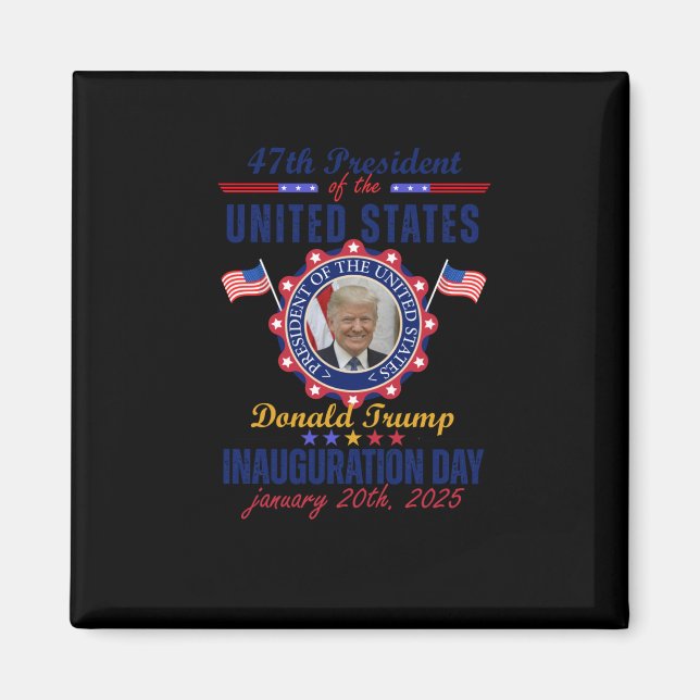 Aimant Jour De L'Inauguration Du Président Donald Trump 2 (Devant)