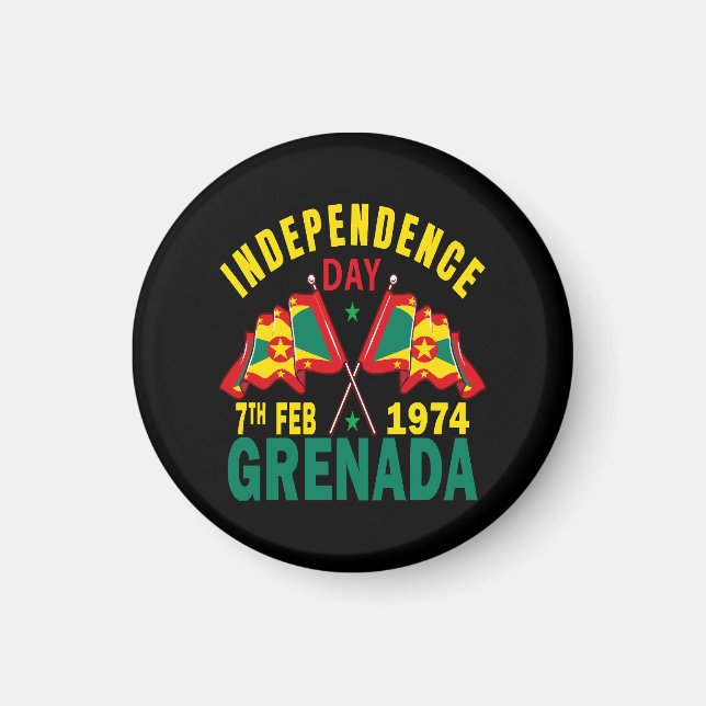 Aimant Jour de l'indépendance de la Grenade (Devant)