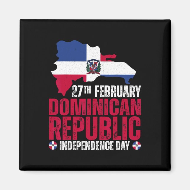 Aimant Jour de l'indépendance de la République Drapeau do (Devant)