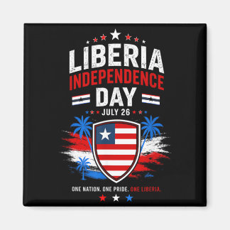 Aimant Jour de l'indépendance du Liberia 26 juillet Drape