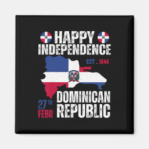Aimant Jour de l'indépendance République dominicaine Drap