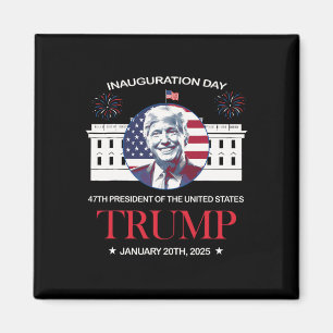 Aimant Jour de l'investiture Trump 2025 Trump 47 Trump a