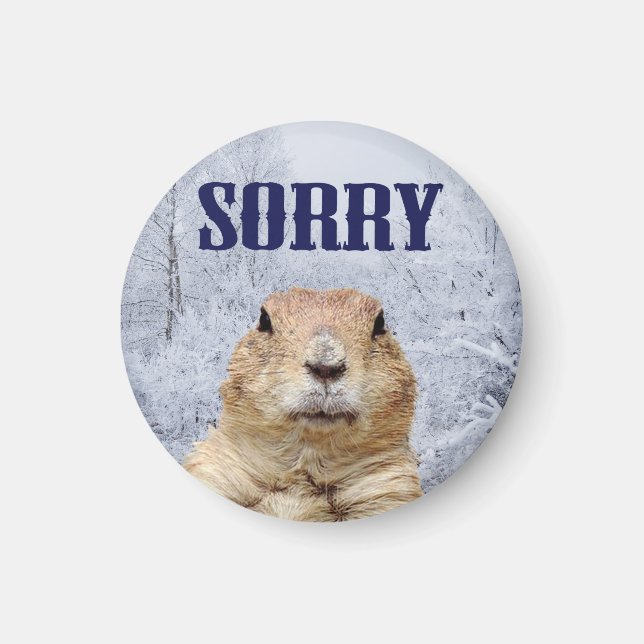 Aimant Jour de marmotte Désolés (Devant)