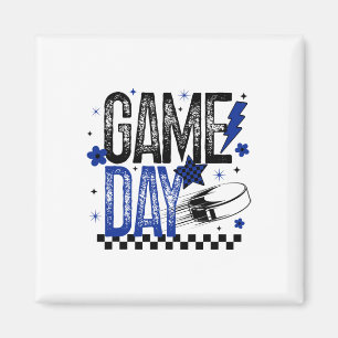 Aimant Jour de match de hockey sur glace Maman de hockey 