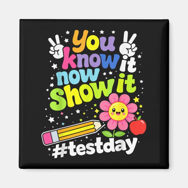 Aimant Jour de motivation pour les enseignants de tests d (Devant)