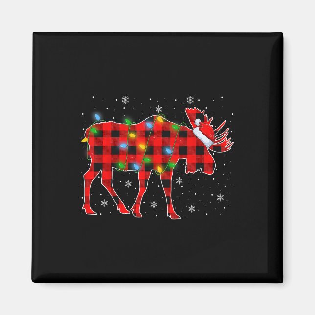 Aimant Jour de Noël Éclairage Buffle Plaid Père Noël Moos (Devant)