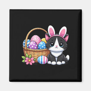 Aimant Jour de Pâques Chat Bunny OEufs Graphiques Hommes